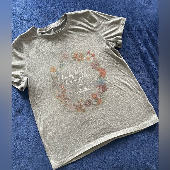 Lucky Brand Womens Short Sleeve TShirt Size Medium Floral Lightweight - Picture 1 of 6